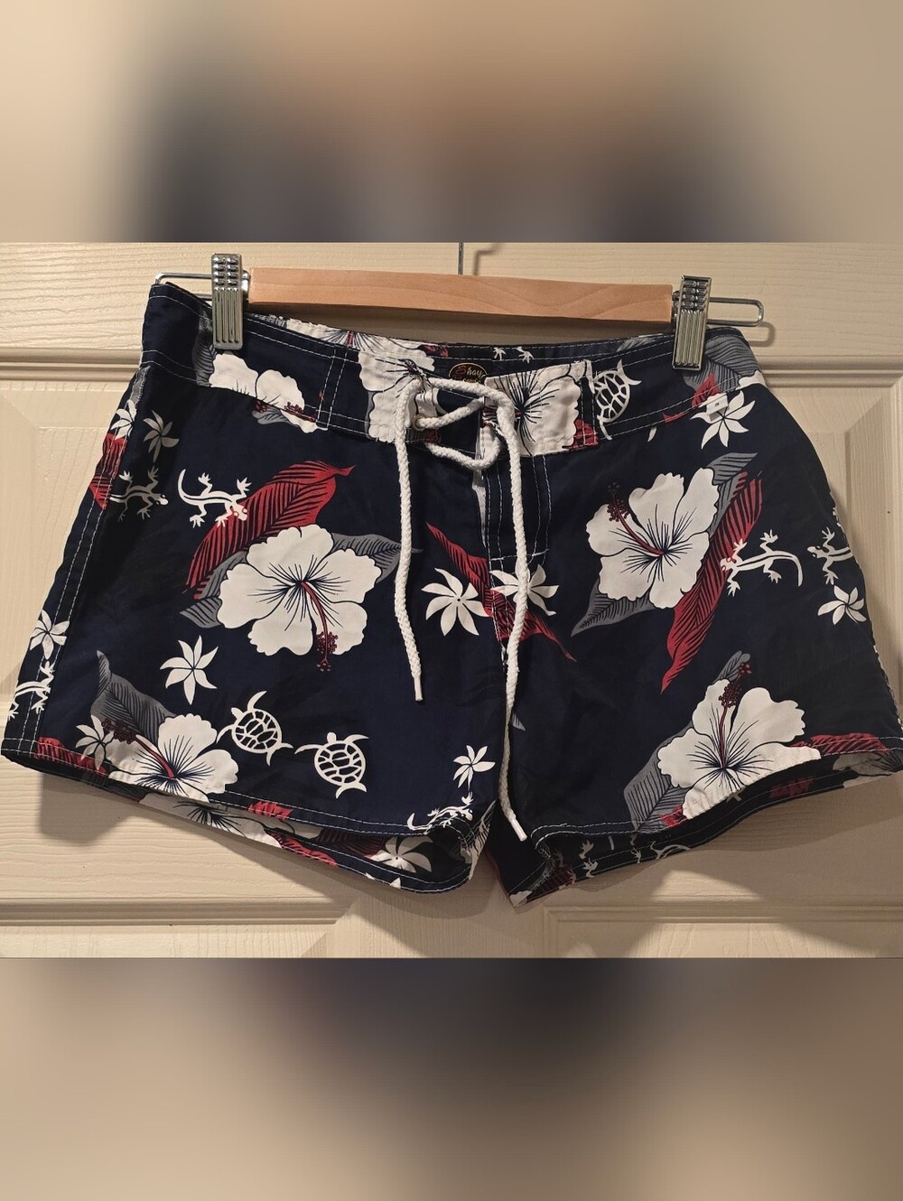 Shay Bouvier Vintage Swim Shorts Drawstring Women's  Size 5, 3in Inseam
